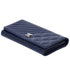 CHANEL Coco Boy Long Wallet Navy Patent Leather
